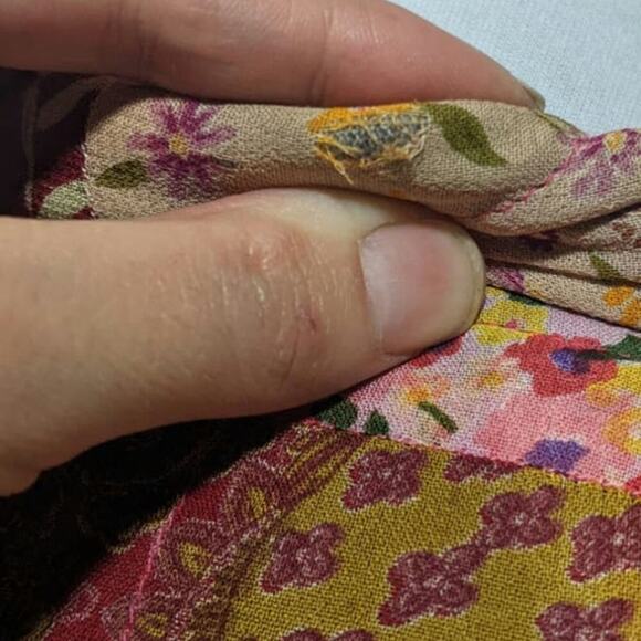 VTG Casual Studio Quilted Floral Patchwork Blazer Coat Artsy Wearable Art Small - Picture 10 of 15